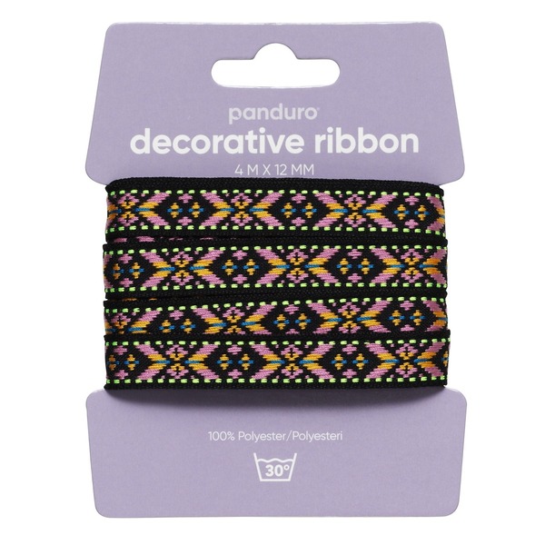 Dekorbånd 12 Mm 4 M Fargerikt (U)