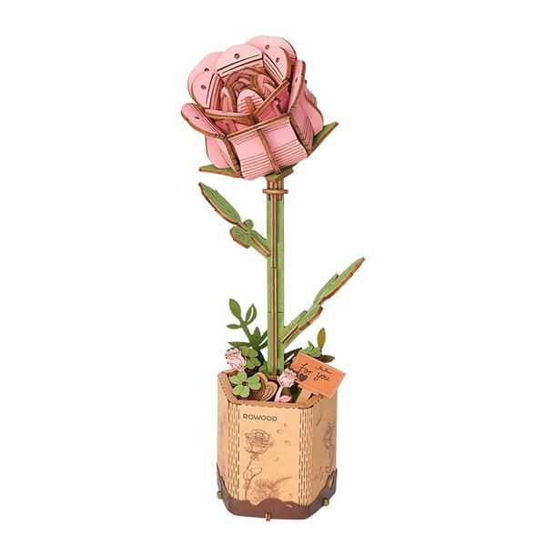 3d-trepuslespill Pink Rose