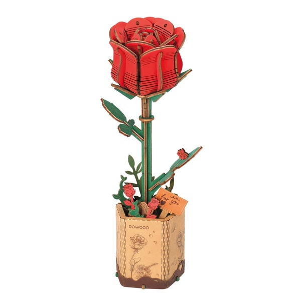 3d-trepuslespill Red Rose