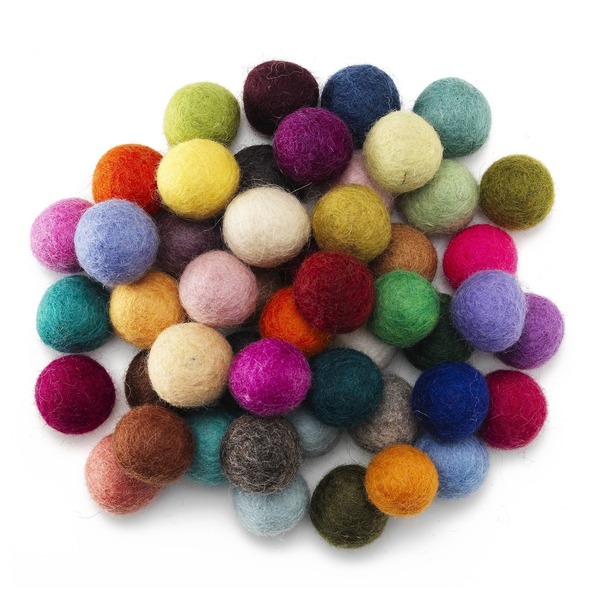 Ullkuler Fargemiks Ø20mm 50pk