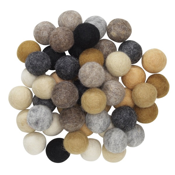 Ullkuler Ø20 Mm 50 Stk. Natur