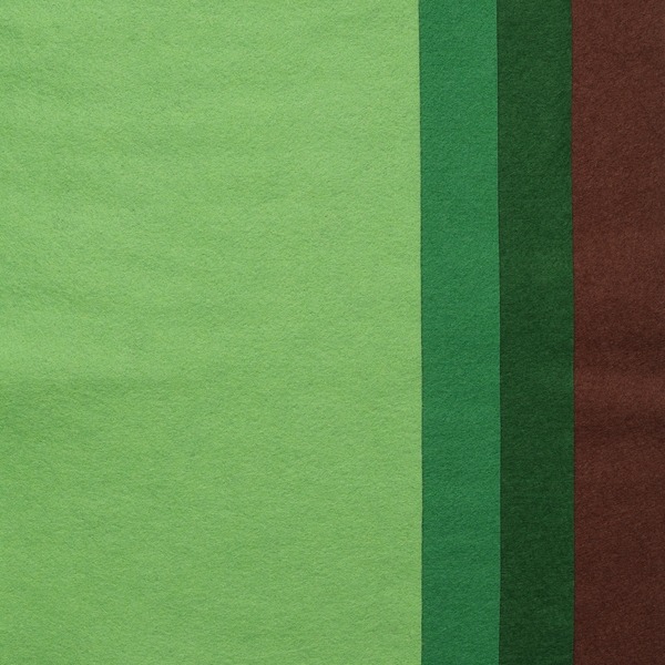 Hobbyfilt 20×30cm 4 Stk. Skog