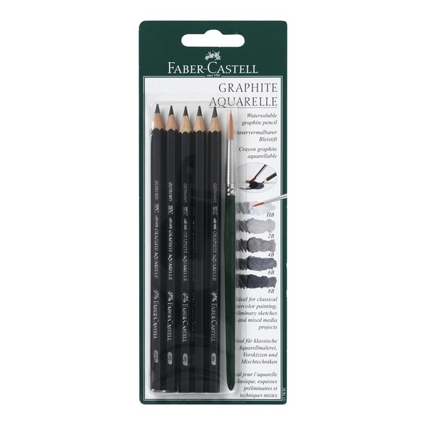 Akvarellgrafittblyant 5+pensel