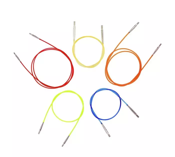 Knitpro: Fargekodet vaier sett m/7 stk vaiere