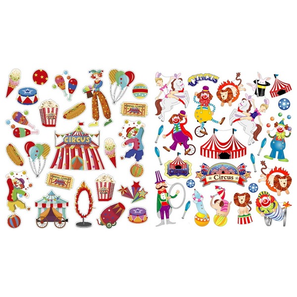 Klistremerker 4p Moro På Sirku