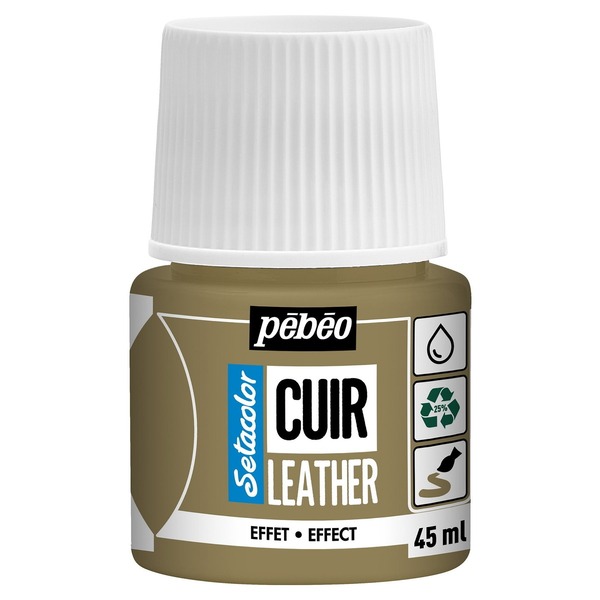 Pebeo Cuir Leather 45 Ml Lærfarge – Gull Metallic