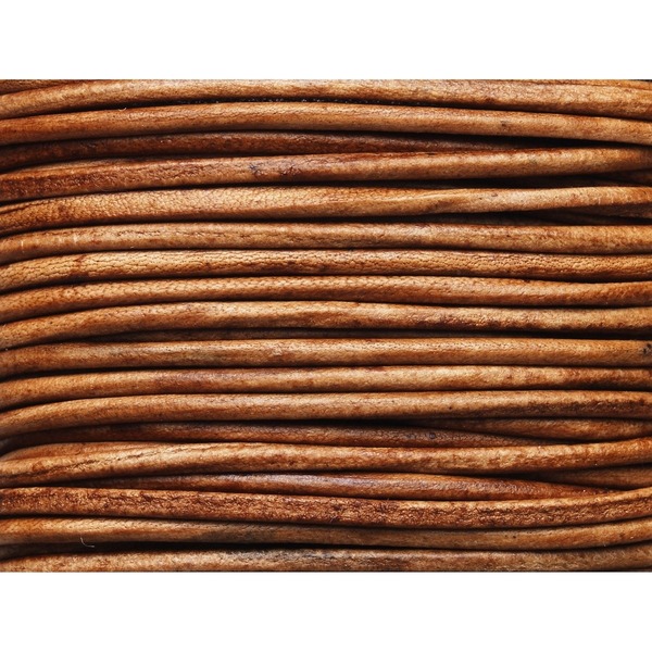 Skinnsnor Natur/brun 1mm 4,5m