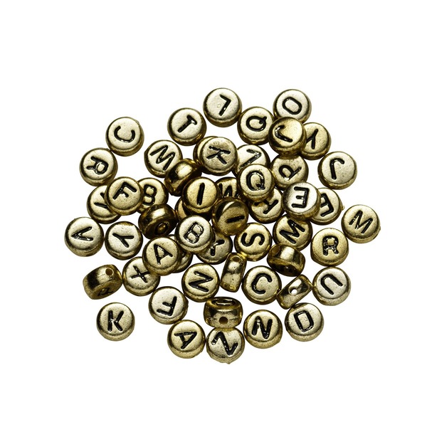 Bokstavperler Gull 130 Stk.