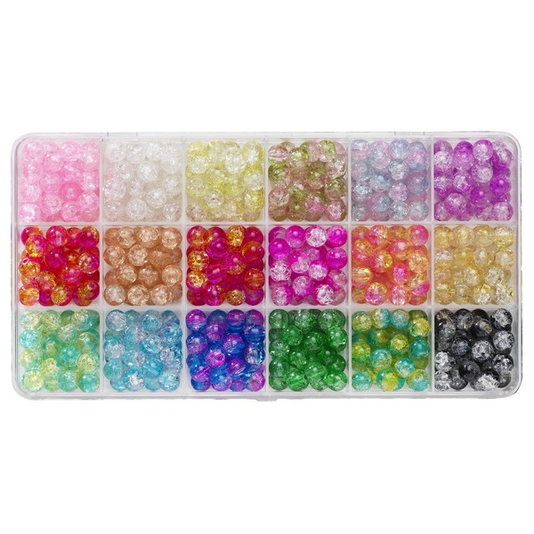 Glassperler Krakelerte 8 Mm