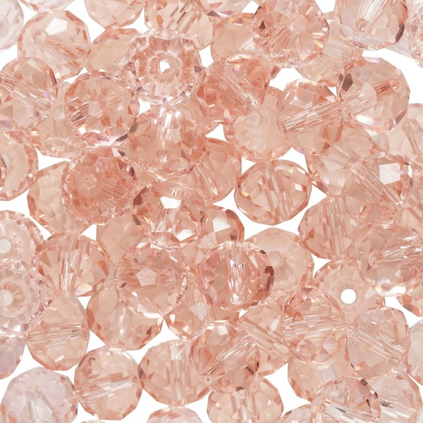 Glassperle Fasett Rosa 80 Stk.