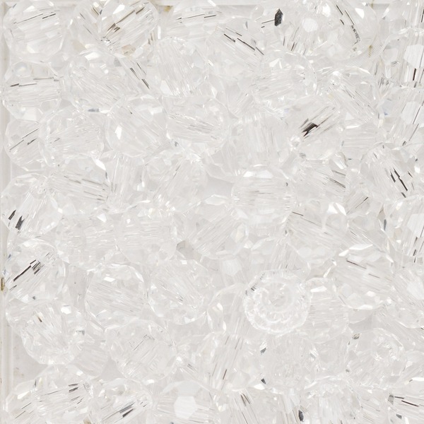 Glassperle Fasett 4mm Krystall