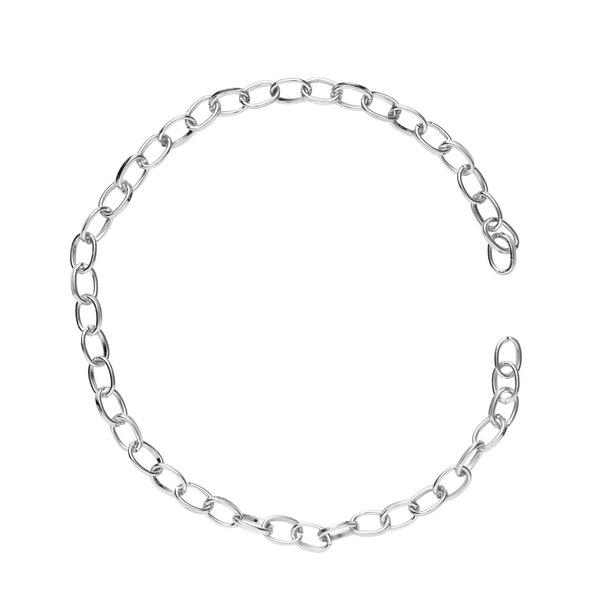 Kjede Ovalt 18 Cm Sølv