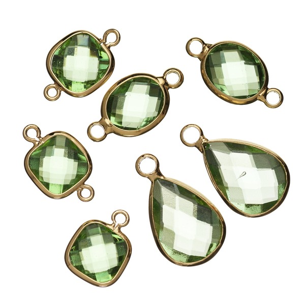 Anheng Av Fasettert Glass Grøn
