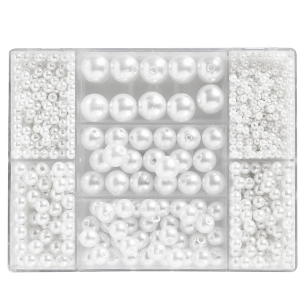 Perlemiks Akryl Ø3-12mm Hvit
