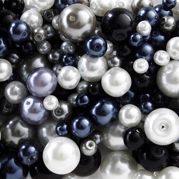 Perlemiks Glass Grå/hv 4-10 Mm