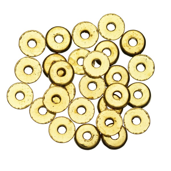 Flat Beads Metall Gull