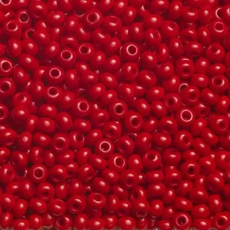 Rocaillesperle 6/0 Rød Opak