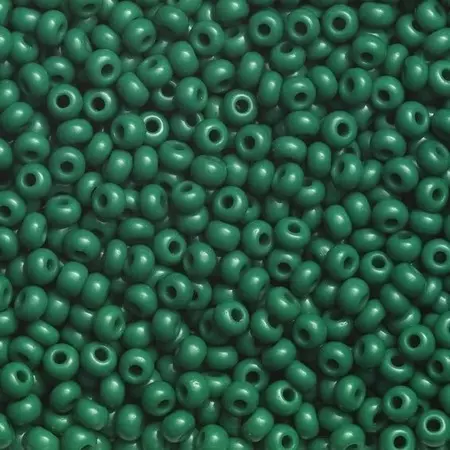 Rocaillesperle 6/0 Grønn Opak