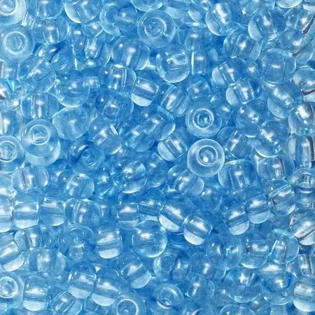 Rocaillesperle 6/0 L.blå Tran (U)