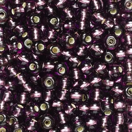 Rocaillesperle 6/0 Sølv Amet (U)