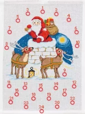 Broderisett: Adventskalender, Julemand i skorsten