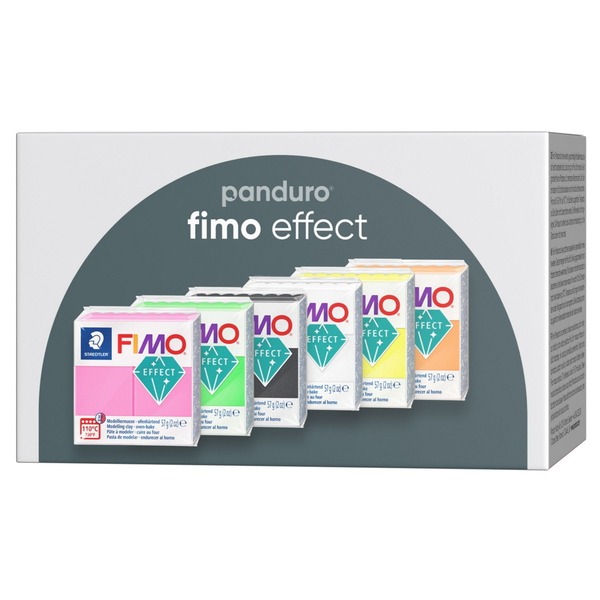 Fimo Effect 6 Stk. Sterke Farg