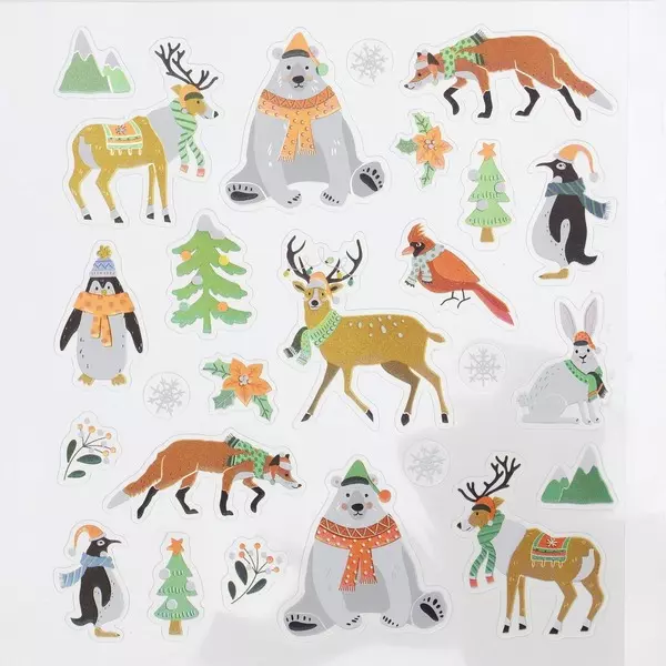 Stickers Dyr I Vinterlandskap