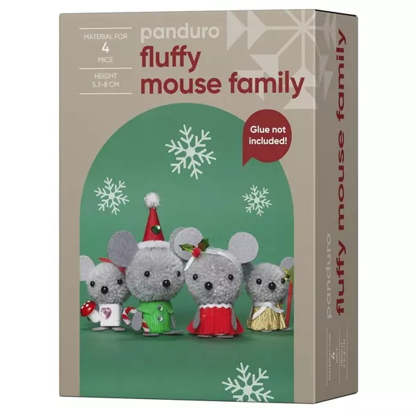 Diy-kit Fluffy Mouse Family