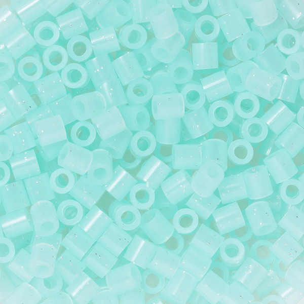 Rørperler 1000 Mint Glitter