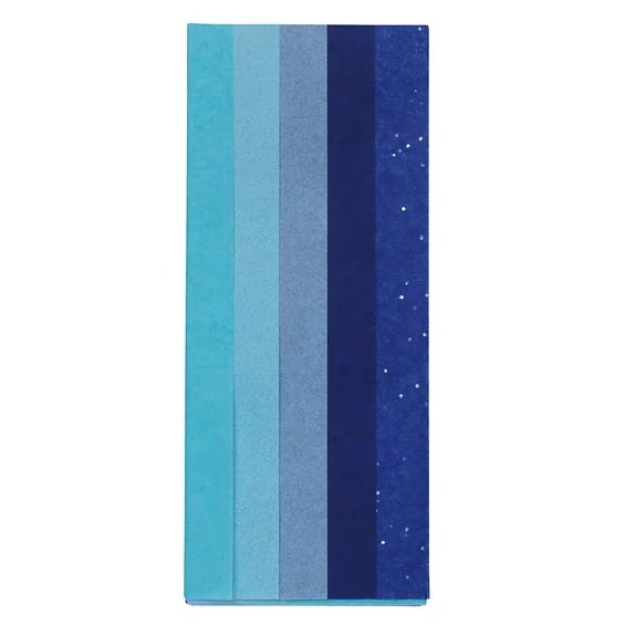Silkepapir 5 Ark Blåmiks