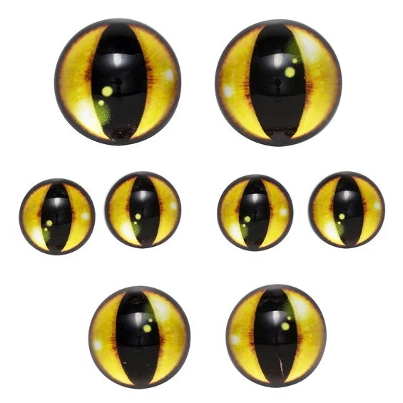 Øyne Av Glass 8 Stk. Gul