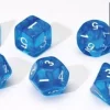 Dice Set - Trans Blue