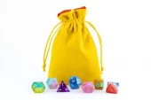Dice Bag 4''x6'' Gold w/Red Velvet