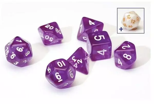 Dice Set - Trans Purple
