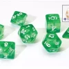Dice Set - Trans Green