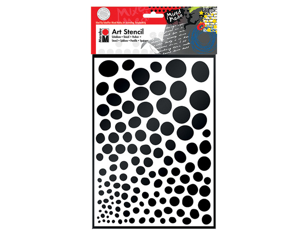 Marabu Mixed Media Sjablong - A4 Growing Dots