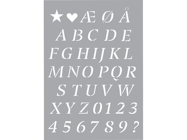 Pronty Sjablong A4 - Alfabet m/æøå 2 (U)