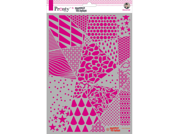 Pronty sjablong A4 - Geometrisk bakgrunn