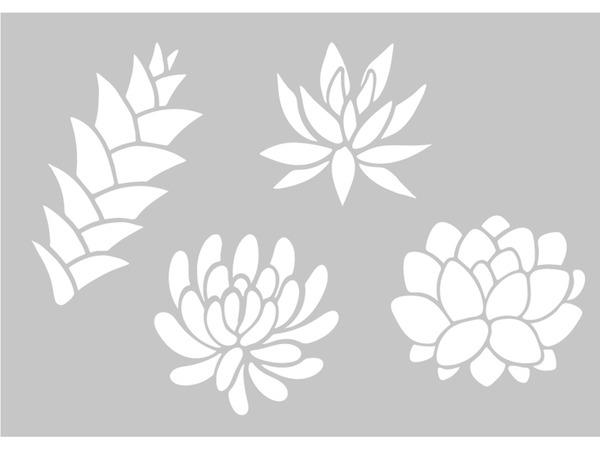 Pronty sjablong A4 - Blomster (U)