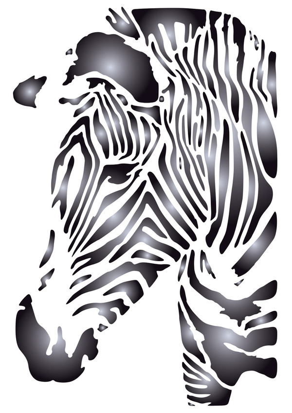 Pronty Sjablong A4 - Sebra (U)