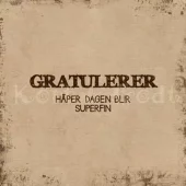 Kort Brun Gratulerer