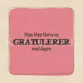 Kort Rosa Gratulerer