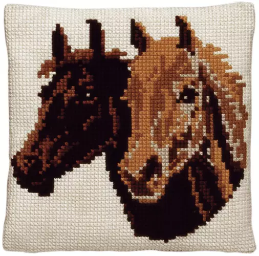 Broderisett: Pute, Horses (P?)