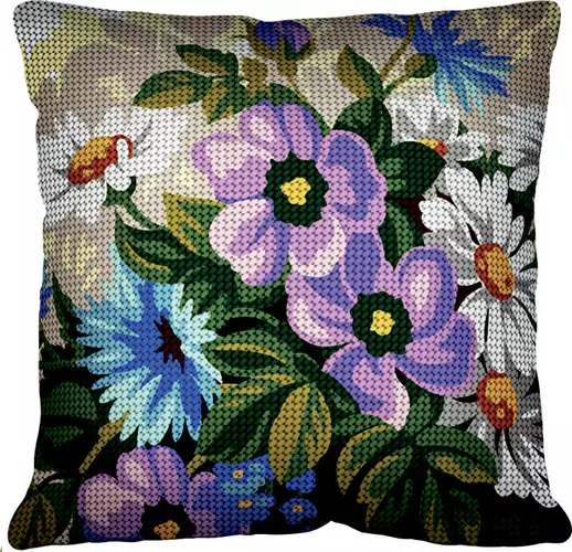 Broderisett: Pute, Stedmoder (P?)