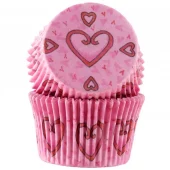 Muffinsform JUMBO Rosa Hjerte 30 stk