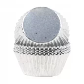 Konfektformer i metall sølv. 48 stk