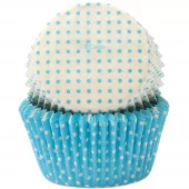 Muffinsform STD Lyseblå miniprikker, 50 stk