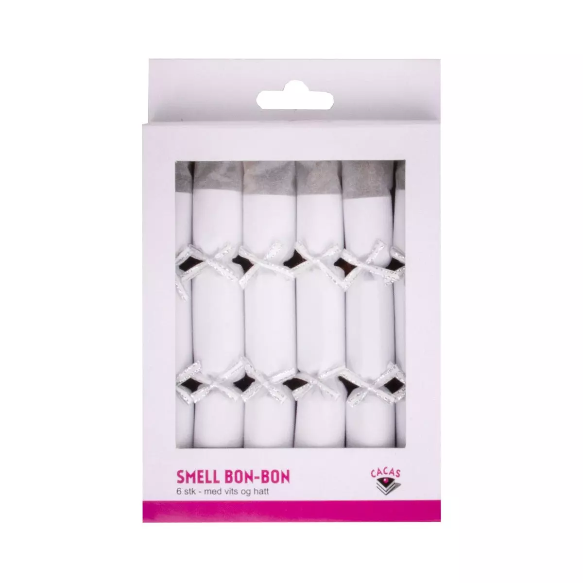 Knallbon-bon Hvit, 6 stk