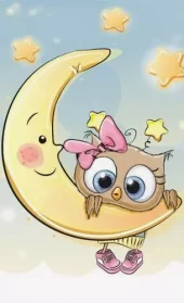 Diamond Painting, 20x30cm, Baby on the Moon