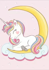 Diamond Painting, 20x30cm, Dreaming Baby Unicorn